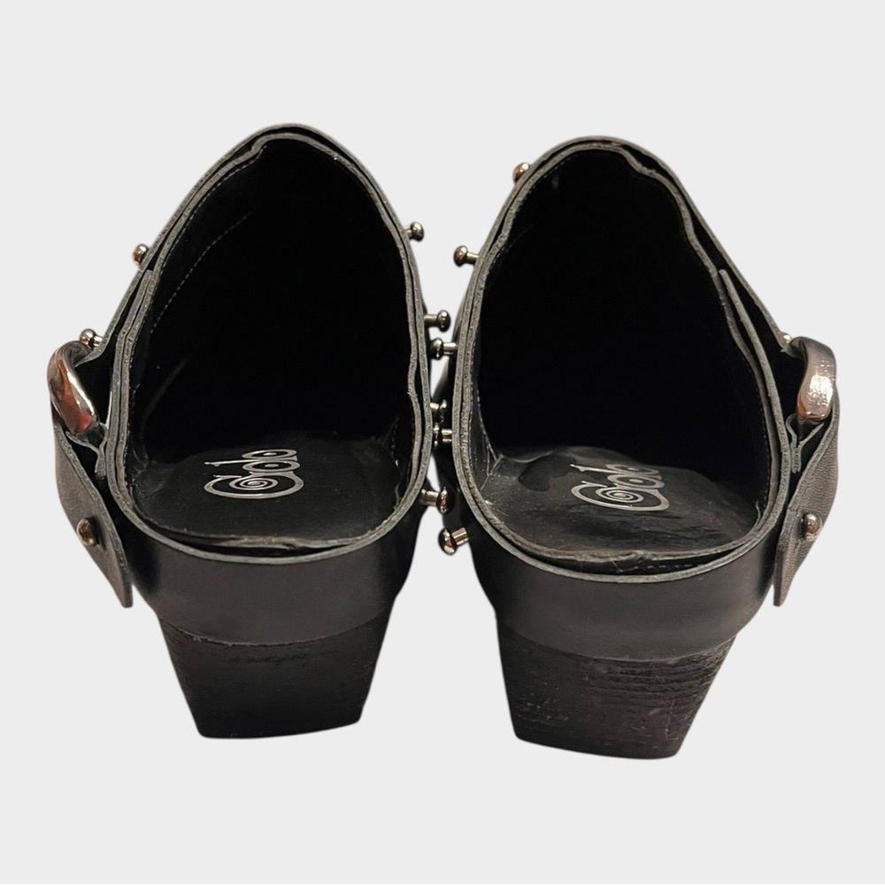 GOLO Woody Noir black leather western mule booties women’s size 9 made in Brazil - Picture 5 of 12